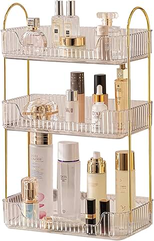 3-Tier Clear Bathroom and Kitchen Counter Organizer