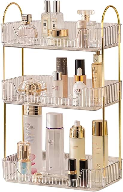 3-Tier Clear Bathroom and Kitchen Counter Organizer