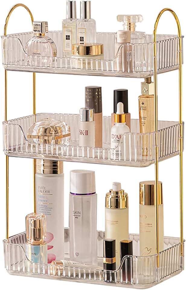 3-Tier Clear Bathroom and Kitchen Counter Organizer