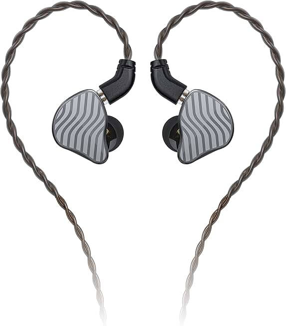 Wired High-Resolution Earphones with 1DD+2BA, Black