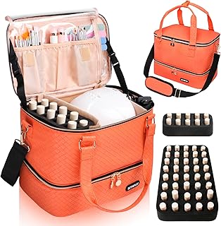 Portable Nail Polish and Lamp Organizer Bag