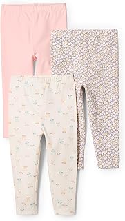 Unisex Toddler Leggings Pack of 3 with Bunny and Tree Designs