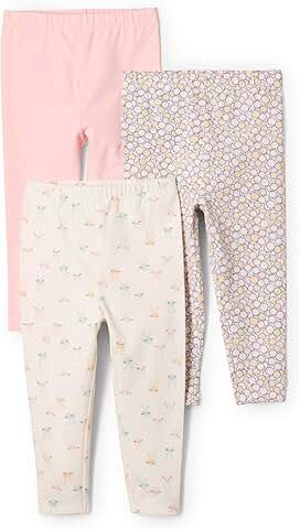 Unisex Toddler Leggings Pack of 3 with Bunny and Tree Designs