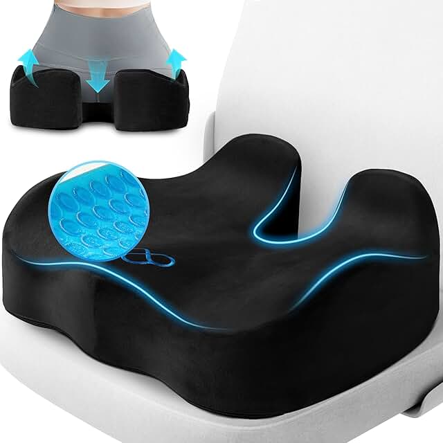 Gel Memory Foam Seat Cushion for Office and Wheelchair