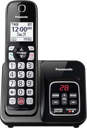 Cordless Phone with Answering Machine and Call Block