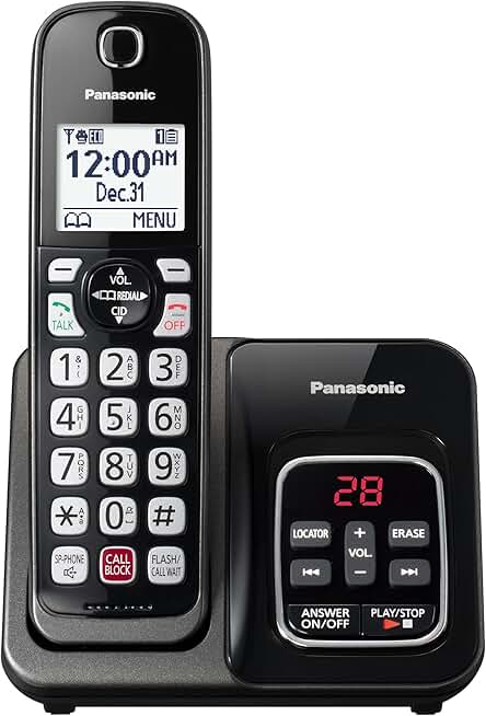 Cordless Phone with Answering Machine and Call Block