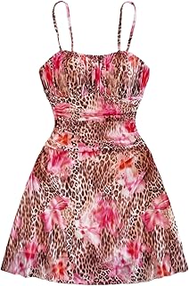 Women's Leopard Print Sleeveless Cami Dress