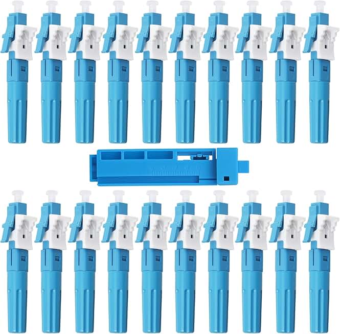 20 Pack Singlemode Fiber Optic Quick Connectors