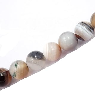 Botswana Agate Beads for Jewelry Making, 5 Strands, 6mm