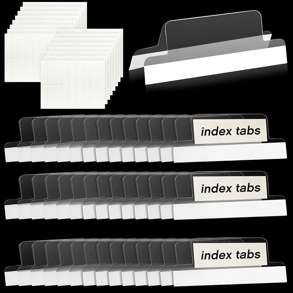 Self-Adhesive 2-Inch Printable File Tabs, 100 Pieces