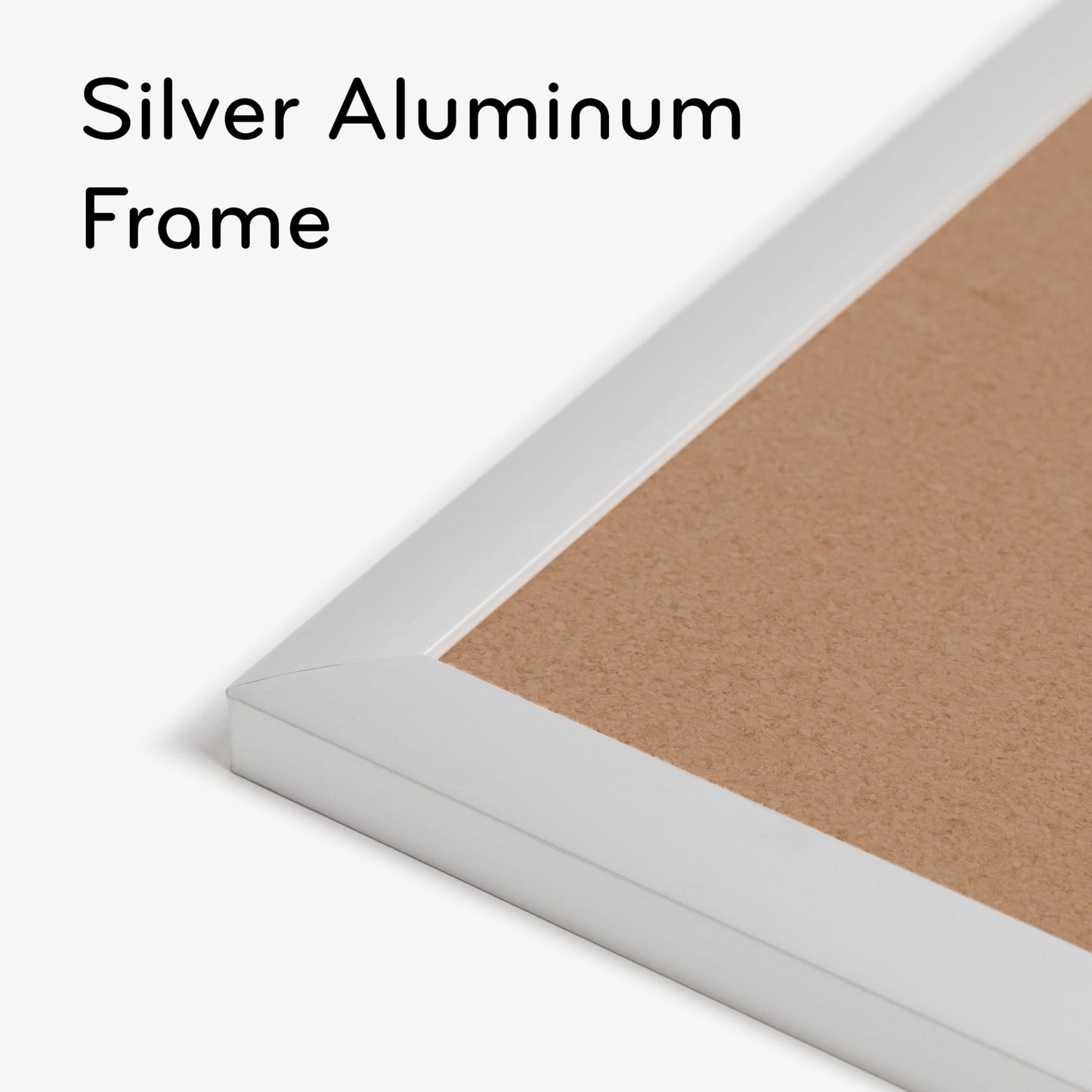 24x18 Inch Cork Bulletin Board with Silver Frame