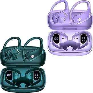 Wireless Sport Earbuds with LED Display and Mic