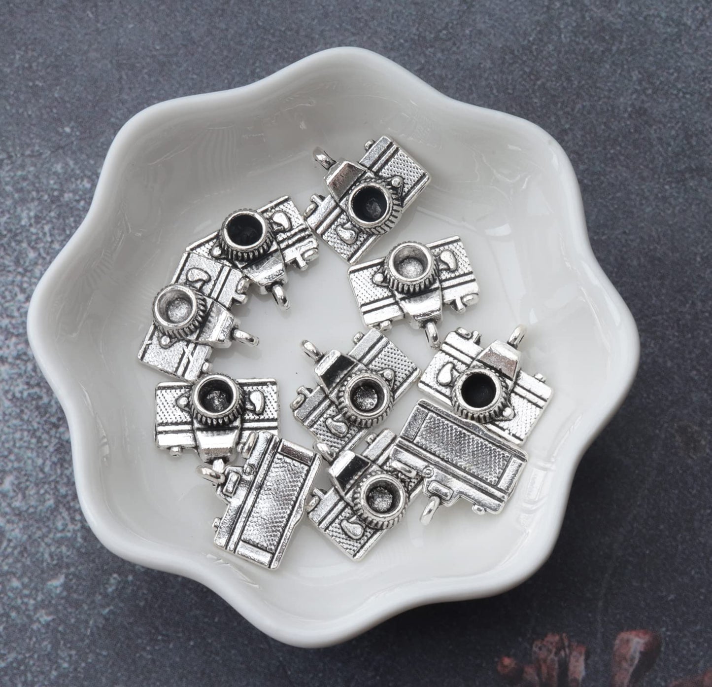 50 Pcs Mini Camera Charms for Jewelry Making and DIY Gifts