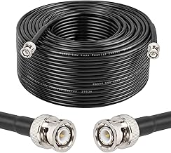 200ft 50 Ohm RG58 Coaxial Cable with BNC Connectors