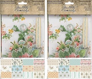 Worn Wallpaper Scraps Bundle in Orange and Black