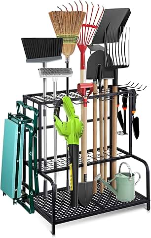 Large Garden Tool Organizer for Yard and Garage