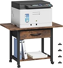 Large 2-Tier Printer Stand with Storage Drawer