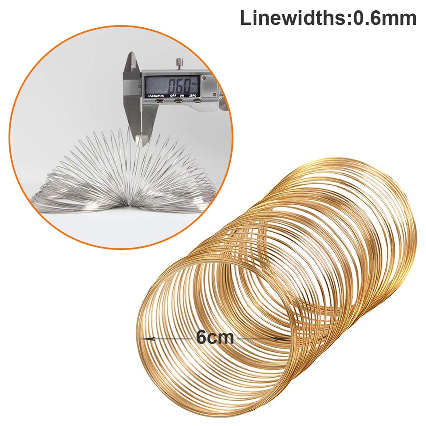 500 Loops Memory Beading Wire for Jewelry Making
