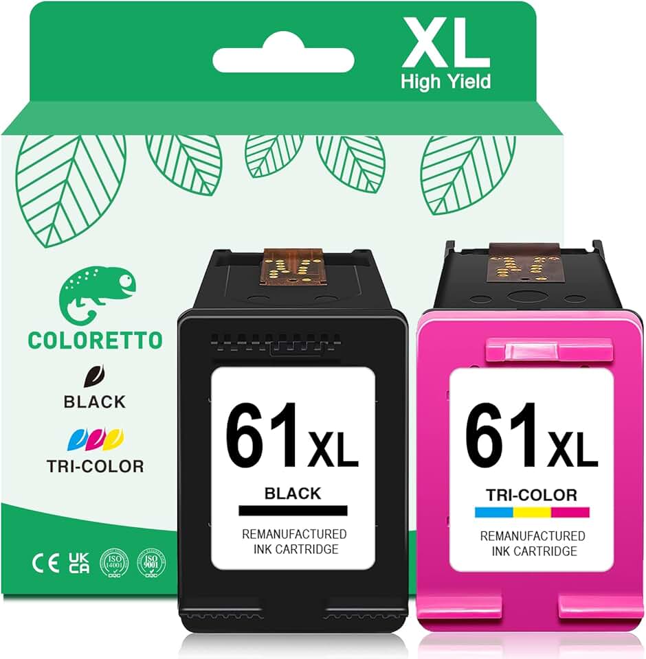 Color Ink Cartridges for HP Envy, Officejet, Deskjet