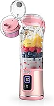 Portable Pink Blender for Shakes and Smoothies