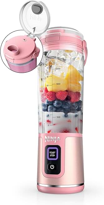 Portable Pink Blender for Shakes and Smoothies