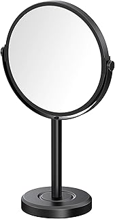 Matte Black 3X Magnification Rotating Makeup Mirror