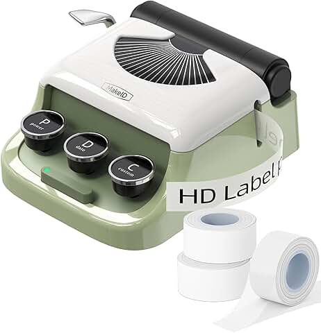 Portable Bluetooth Label Maker with 3 Tapes for Home and Office