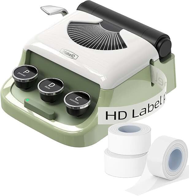 Portable Bluetooth Label Maker with 3 Tapes for Home and Office
