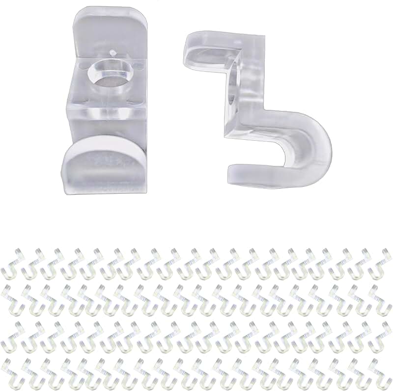 Set of 60 clear acrylic hanger extenders