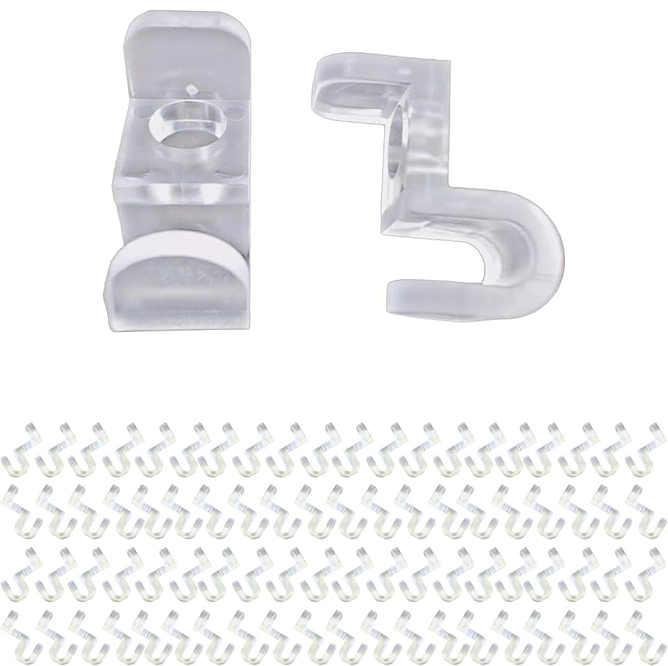 Set of 60 clear acrylic hanger extenders