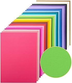 60 Sheets Multicolor Textured Cardstock, 250 gsm