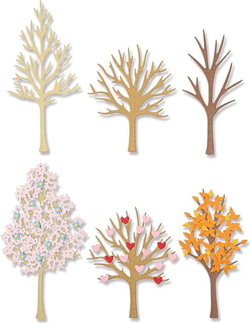 Seasonal Trees Thinlits Die Set, 7 Pieces