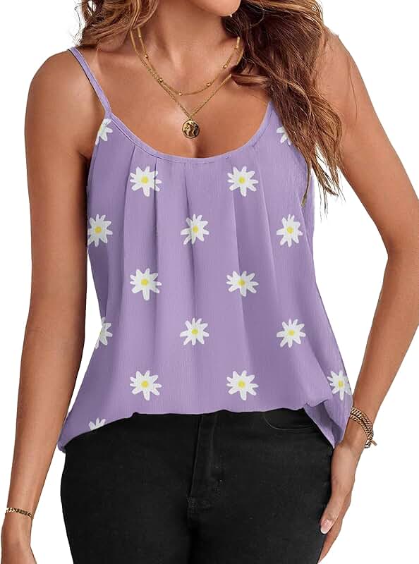 Women's Summer Sleeveless Scoop Neck Tank Top