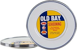 Set of 4 8.5-inch Enamel Sandwich Plates