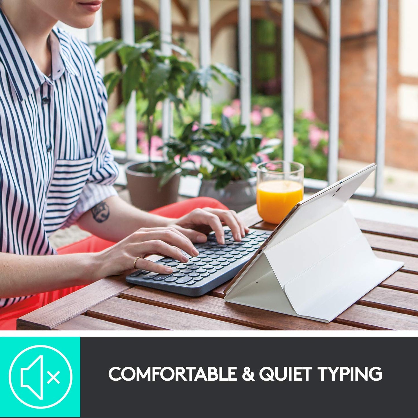 K380 Multi-Device Bluetooth Keyboard - Windows, Mac, Chrome OS, Android, iPad, iPhone, Apple TV Compatible - with Flow Cross-Computer Control and Easy-Switch up to 3 Devices - Dark Grey