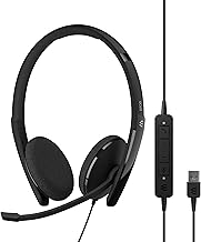 Wired double-sided headset with USB, stereo sound, and call control