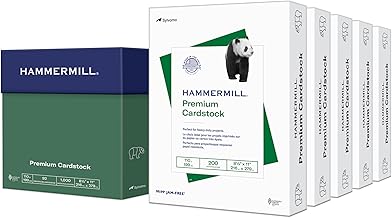 White 110 lb Cardstock, 8.5 x 11, 5 Reams