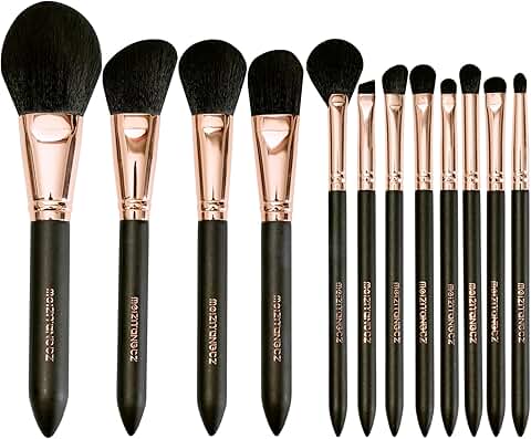 12-Piece Professional Makeup Brush Set with Magnetic Storage