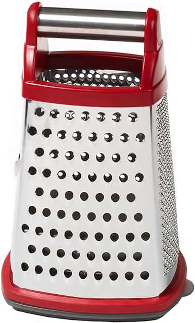 4-Sided Stainless Steel Box Grater with Storage