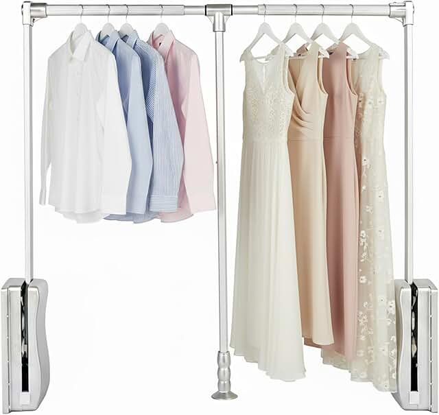 Adjustable 35-48 Inch Aluminum Closet Rod