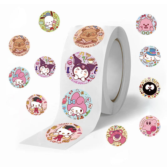 500 Cartoon Hello Kitty and Friends Sticker Rolls
