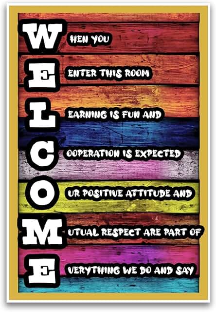 Welcome to My Classroom Educational Poster