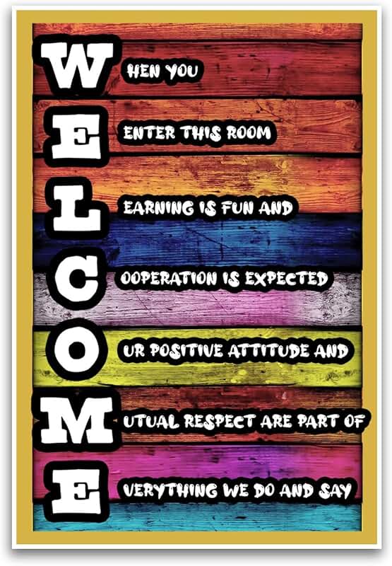 Welcome to My Classroom Educational Poster