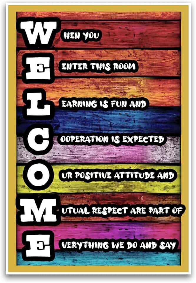 Welcome to My Classroom Educational Poster