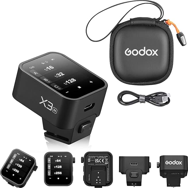 Wireless Flash Trigger with Touchscreen and Built-in Battery