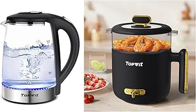2L Glass Electric Kettle and 1.8L Electric Pot with Steamer