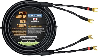 20-Foot Audiophile Star-Quad Speaker Cable with Gold Spade Connectors