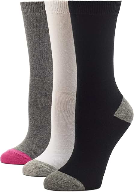 Three pairs of women's casual crew socks