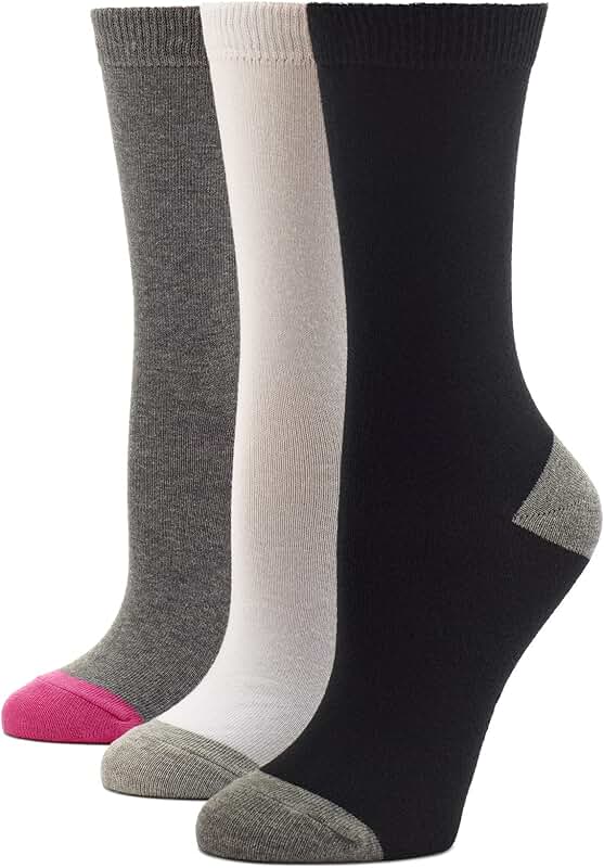 Three pairs of women's casual crew socks