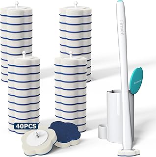 Disposable Toilet Brush Set with Refills and Storage Caddy